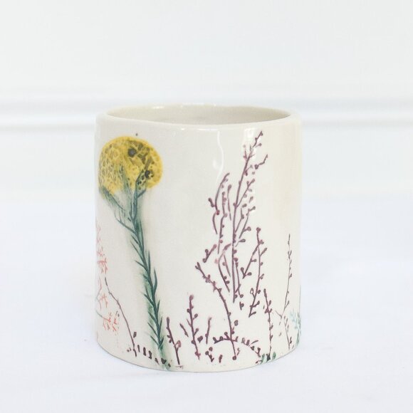 NWT Anthropologie Home I Dagny Monogram Floral Mug Botanical Boho Gift - Picture 4 of 7